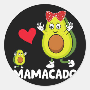 Mama Best Mom Avocado Mamacado Happy Mothers Day  Classic Round Sticker