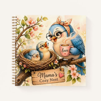 Mama Bird Spiral Notebook  