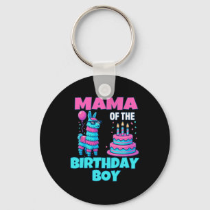 Mama Birthday Boy Llama Pinata Party Family Mathin Key Ring