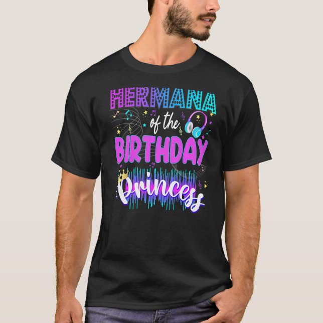 Mama Birthday Rockstar Theme Music Party Karaoke G T-Shirt (Front)