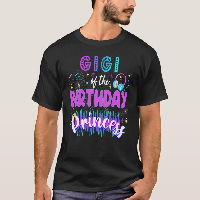 Mama Birthday Rockstar Theme Music Party Karaoke G T-Shirt (Front)
