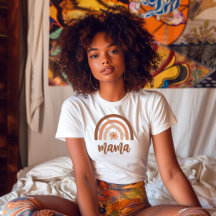 Mama Boho Rainbow Burnt Orange Floral Womens