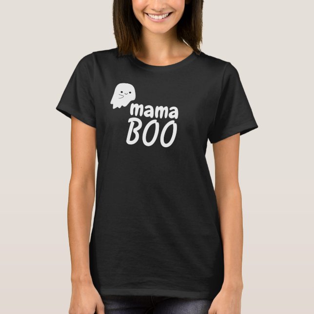 Mama BOO Halloween Cute Ghost Family Matching T-Shirt (Front)