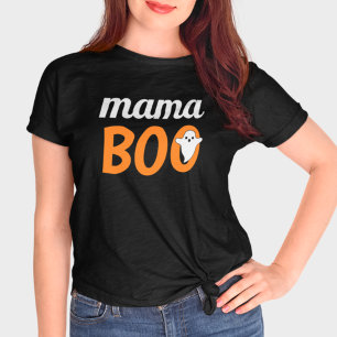 Mama Boo Orange Ghost Family Matching Halloween T-Shirt