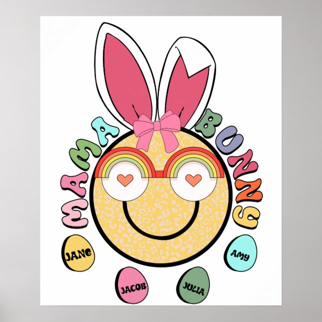 mama bunny (3), retro, vintage poster (Front)