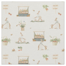 Mama Bunny and baby Easter nursery Farm print