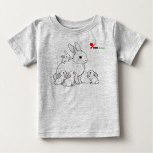 Mama Bunny & Babies Baby T-Shirt