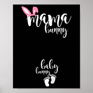 Mama Bunny Baby Easter Day Cute Poster