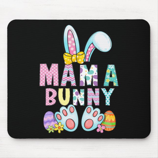 Mama Bunny Cute Easter Mum Bunny Rabbit Easter Day Mouse Mat (Front)