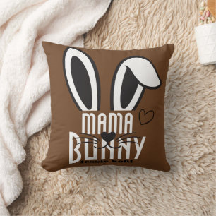 mama bunny easter elegant simple cute family cushion