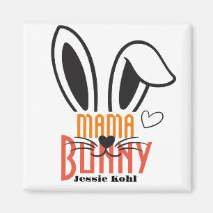 mama bunny easter elegant simple cute family magnet