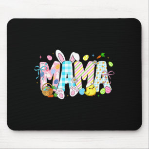 Mama bunny eggs funny for mom women mothers grandm mouse mat