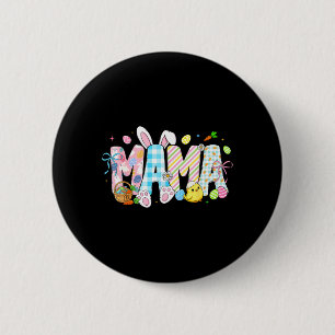 Mama Bunny Eggs Funny for Mum Women Mothers 6 Cm Round Badge