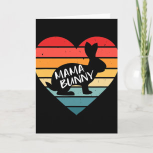 Mama Bunny Mum Matching Family Easter Costume Wome Card