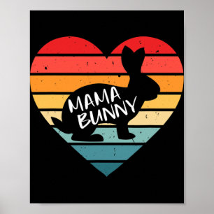 Mama Bunny Mum Matching Family Easter Costume Wome Poster