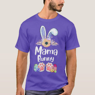 Mama Bunny Rabbit Easter Day Mum Mother's Day Wome T-Shirt