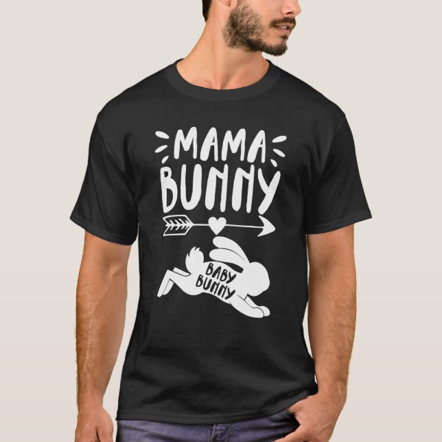Mama Bunny Rabbit Mother Mommy Mom Easter T-Shirt (Front)