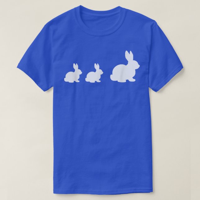 Mama Bunny Rabbit With 2 Precious Little Baby Bunn T-Shirt (Design Front)