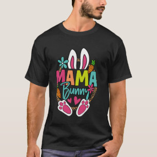Mama Bunny Retro Groovy Bunny Mum Mummy Happy East T-Shirt