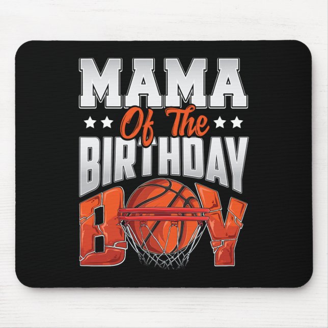 Mama Bysketbyll Birthday Boy Family Byller B-day P Mouse Mat (Front)