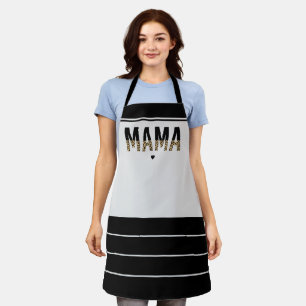 Mama Cheetah print typography Gifts For Mum Apron