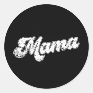 Mama Chequered Vintage Mothers Day Mum Women 1 Classic Round Sticker