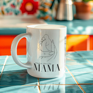 Mama   Chic Boho Lettering 3 Photo Coffee Mug