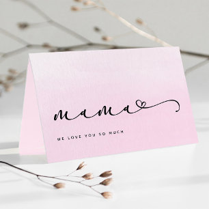 Mama Chic Script and Heart with Photo Card