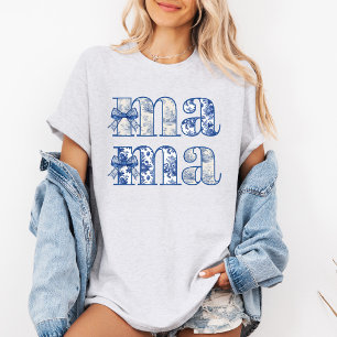 Mama Chinoiserie Coquette Bow Mother's Day T-Shirt