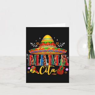 Mama cita cinco de mayo mexican sombrero family card