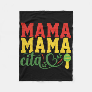 Mama Cita Mexican Cinco De Mayo Fleece Blanket