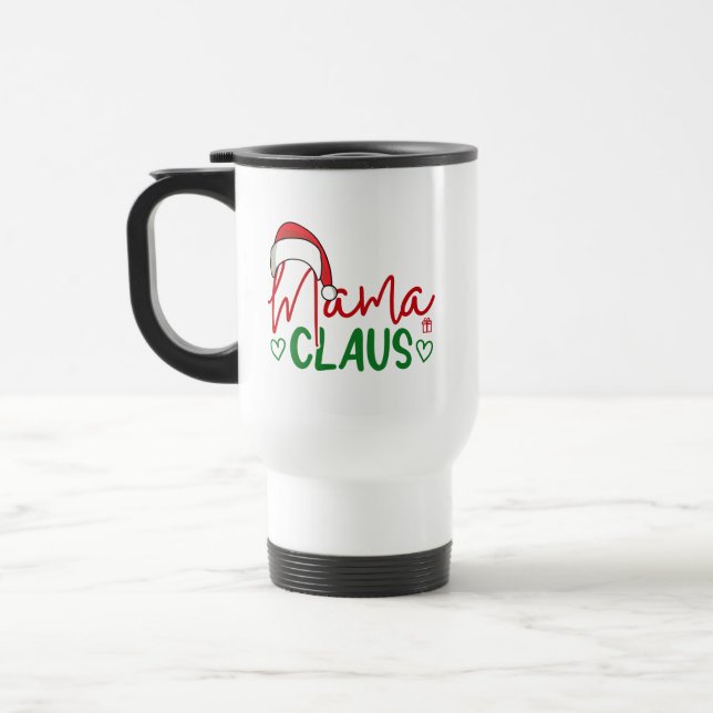 Mama Claus Christmas Design-60094 Travel Mug (Left)