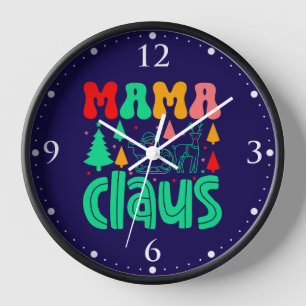 Mama Claus Christmas Design-60097 Clock