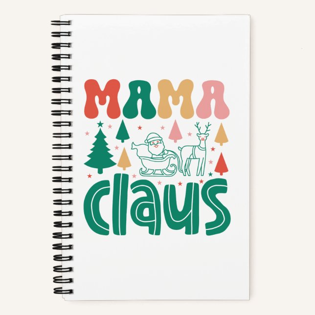 Mama Claus Christmas Design-60097 Notebook (Front)