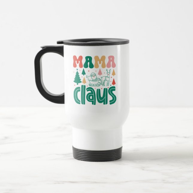 Mama Claus Christmas Design-60097 Travel Mug (Left)