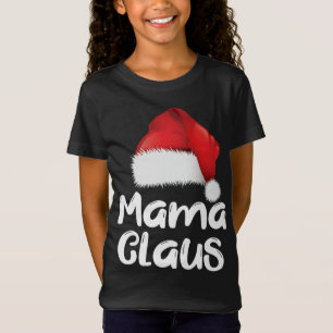 Mama Claus Christmas Family Matching Santa Hat Paj T-Shirt