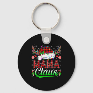 Mama Claus Christmas Lights Matching Family Xmas P Key Ring