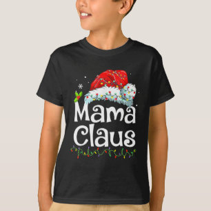 Mama Claus Christmas Pajama Family Matching Xmas L T-Shirt