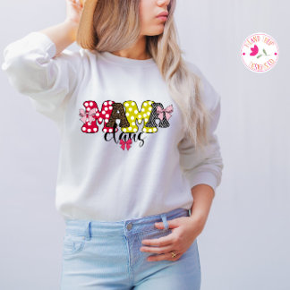 Mama Claus Cute Pattern Bow Christmas Sweatshirt