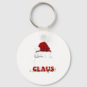 Mama Claus Funny Christmas Lights Pajama Family Ma Key Ring