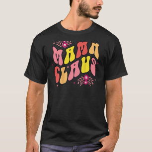 Mama Claus Groovy Nostalgia Aesthetic Year 2000 on T-Shirt