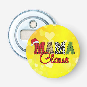 Mama Claus Plaid Design Bottle Opener