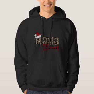 Mama Claus Santa Hat Christmas Pajama Family Match Hoodie