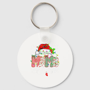 Mama Claus Shirt Christmas Lights Pajama Family Ma Key Ring