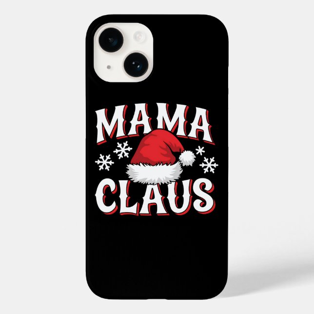 Mama claus with santa hat Case-Mate iPhone case (Back)
