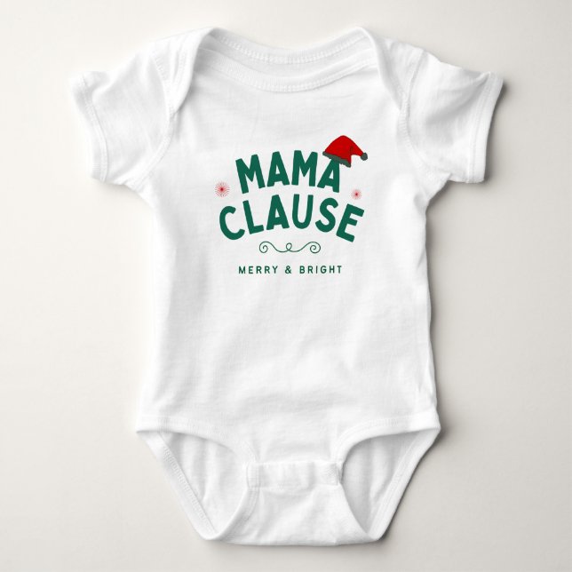 Mama clause baby bodysuit (Front)