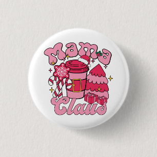 "Mama Club   Stylish Typography Design for Moms 3 Cm Round Badge
