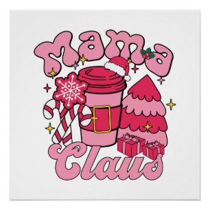 "Mama Club   Stylish Typography Design for Moms Poster