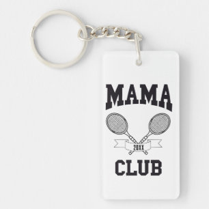 Mama Club Tennis Racket Athletic Custom  Key Ring
