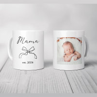 Mama | Coquette Black Bow and Baby's Photo